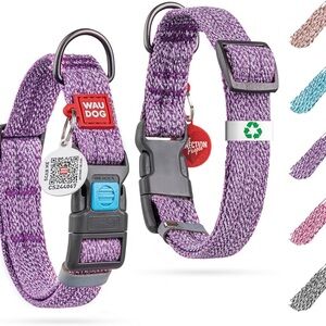 NEW Organic cotton dog collar with micro chip